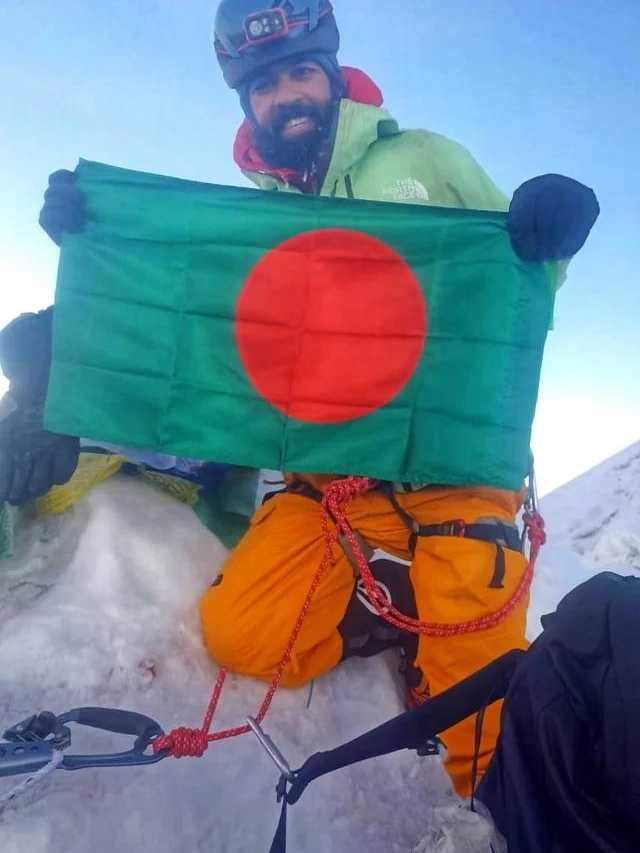 Bangladeshi mountaineer Babar Ali climbs Mount Everest